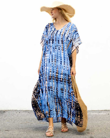 Kaftan sole tie dye azul