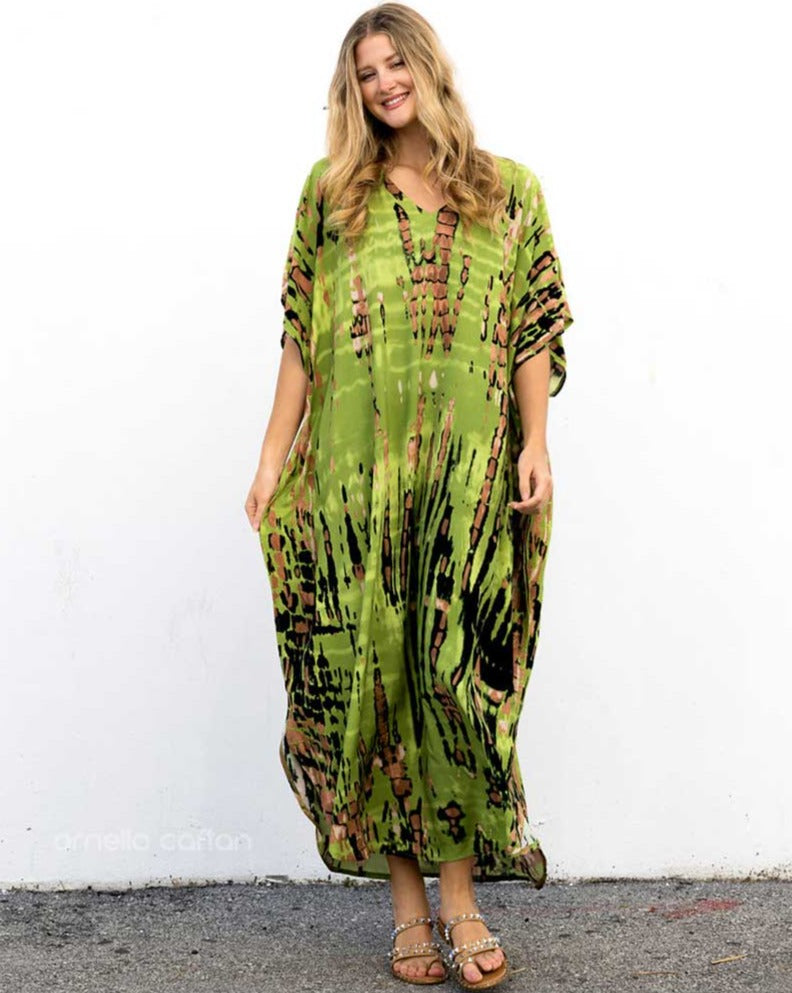 Kaftan sole tie dye verde