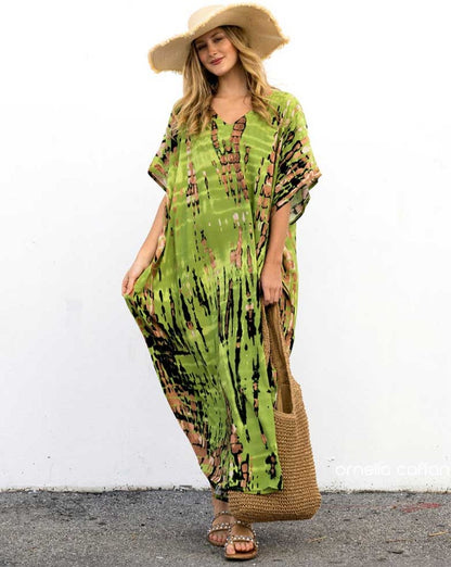 Kaftan sole tie dye verde
