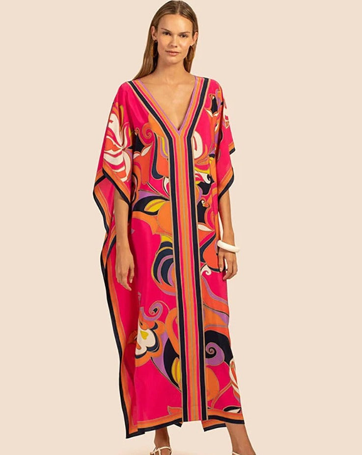 Kaftan abstrato pink