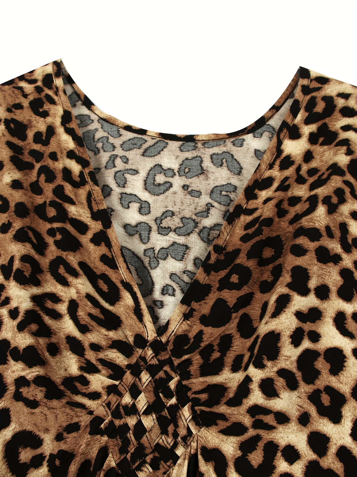 Kaftan longo animal print de onça tons naturais