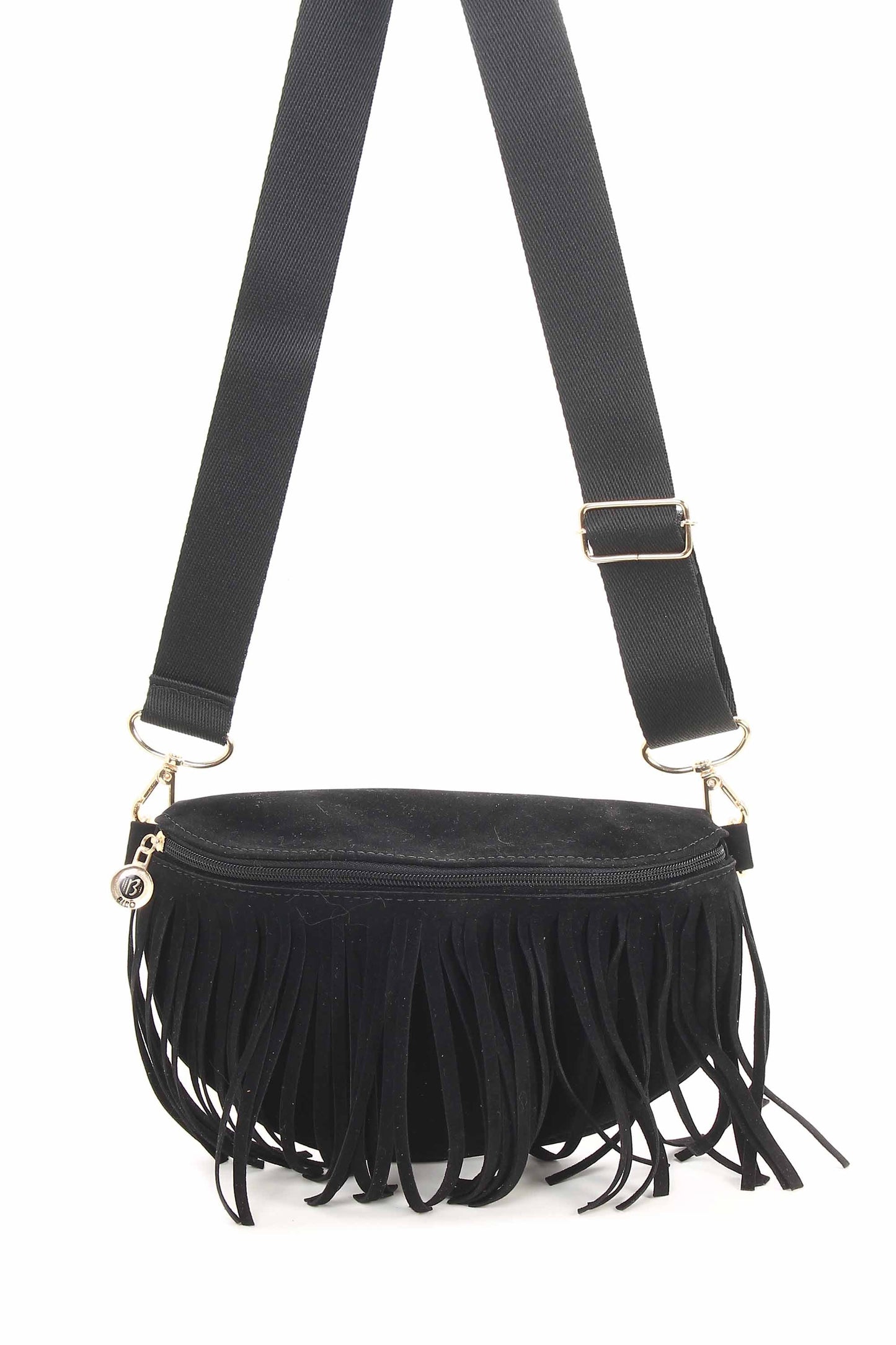 Bolsa pochete boho em camurça